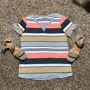 Super cute multi colored striped tee! Size Medium by Le Lis (made in the USA!)